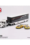 Mini GT 1:64 Corvette Racing C8.R Racing Transporter Set (3 Cars) MGTS0009