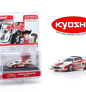 Kyosho 1:64 Circuit Wolf Lancia Stratos GR.5 – White with Red – Limited Edition