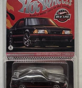 HOT WHEELS RLC BLACK 1993 FORD MUSTANG COBRA R