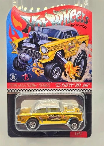 HOT WHEELS RLC GOLD '55 CHEVY BEL AIR GASSER