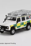 Mini GT 1:64 Land Rover Defender 110 British Red Cross Search & Rescue #159