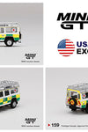 Mini GT 1:64 Mijo Exclusive World Wide Land Rover Defender 110 British Red Cross Search & Rescue