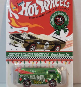 HOT WHEELS HOLIDAY CAR 2003 GREEN BEACH BOMB TOO
