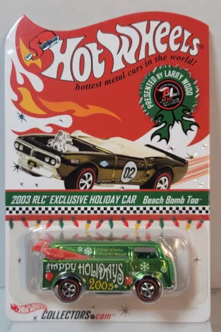 HOT WHEELS HOLIDAY CAR 2003 GREEN BEACH BOMB TOO