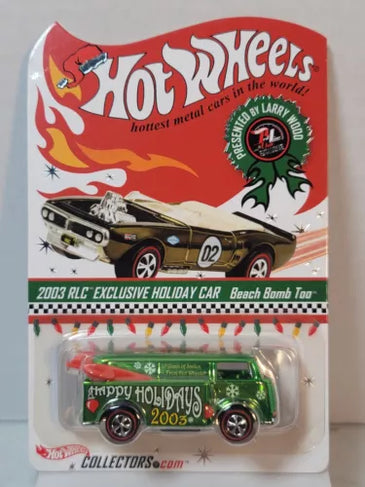 HOT WHEELS HOLIDAY CAR 2003 GREEN BEACH BOMB TOO