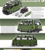 MORTAL MATTE GREEN VOLKSWAGEN T3 LOW LYING VAN