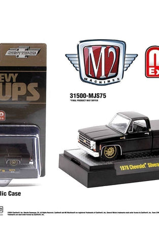 M2 Machines 1:64 1978 Chevrolet Silverado 30 Truck Limited Edition – Semi Gloss Black