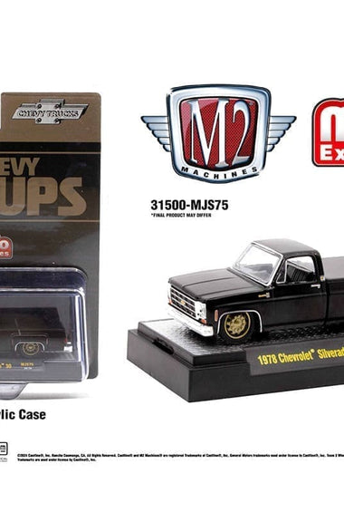 M2 Machines 1:64 1978 Chevrolet Silverado 30 Truck Limited Edition – Semi Gloss Black