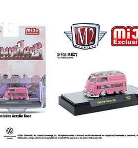 M2 Machines 1:64 1960 Volkswagen Delivery Short Van Lowriders Limited Edition – Metallic Pink