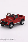 Mini GT 1:64 Land Rover Defender 90 Pickup – Masai Red #323