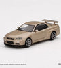 Mini GT 1:64 Nissan Skyline GT-R (R34) M-Spec Silica Breath Gold #348