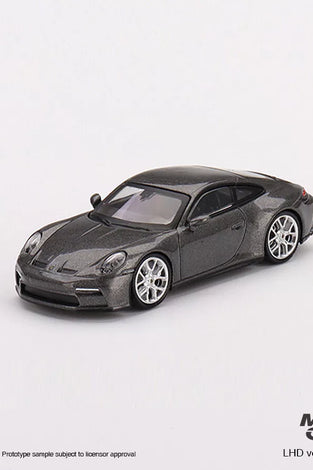 MINI GT 1:64 Model Car 911 (992) GT3 Touring Alloy Die-cast-Metal Grey #373 LHD