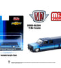 M2 Machines 1:64 1973 Chevrolet Cheyenne Super 30 Dually with Camper Shell – Blue