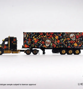 Mini GT 1:64 Western Star 49X w/ 40 Ft Container "Dia De Los Muertos" #400