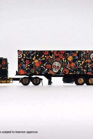 Mini GT 1:64 Western Star 49X w/ 40 Ft Container "Dia De Los Muertos" #400