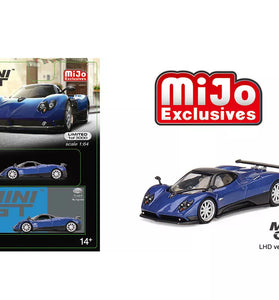 MINI GT #408 - BLU ARGENTINA - PAGANI ZONDA F - USA EXCLUSIVE