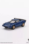 MINI GT 1:64 Model Car Lancia Stratos Stradale Bleu Vincennes #411-LHD