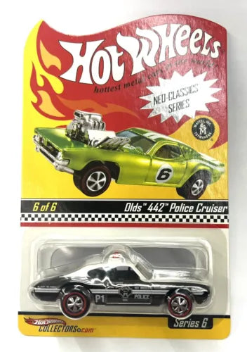 HOT WHEELS RLC NEO CLASSICS BLACK OLDS 442 POLICE CRUISER