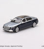 Mini GT 1:64 Mercedes-Maybach S680 Cirrus Silver / Nautical Blue Metallic #516