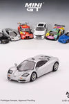 MINI GT 1:64 Model Car McLaren F1 Silver #555 LHD