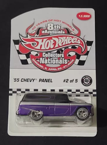 Hot Wheels 2008 8th Nationals Chicago IL 55 Chevy Panel 1/3000