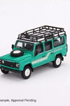 Mini GT 1:64 Land Rover Defender 110 1985 County Station Wagon Trident #590