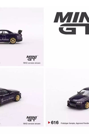 Mini GT 1:64 Nissan GT-R (R34) Tommykaira R-z Midnight Purple #616