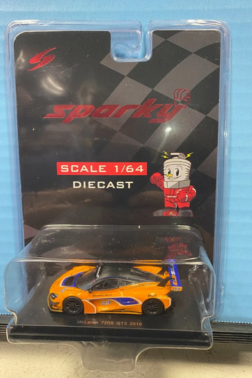 Spark 1/64 Orange McLaren 720s Gt3 2019 #03 Richard Mille Livery