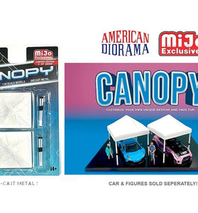 American Diorama 1:64 2 Pack Canopy Set – White – MiJo Exclusives