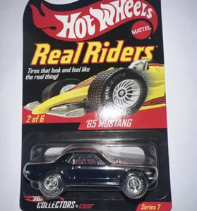 HOT WHEELS RLC REAL RIDERS BLACK '65 MUSTANG