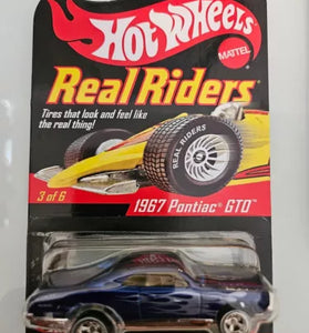 HOT WHEELS RLC REAL RIDERS BLUE 1967 PONTIAC GTO