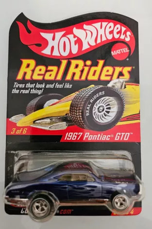 HOT WHEELS RLC REAL RIDERS BLUE 1967 PONTIAC GTO