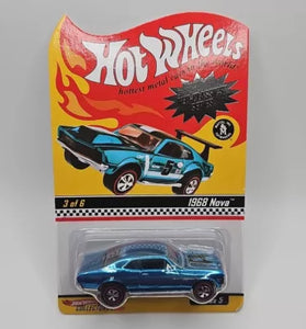 HOT WHEELS RLC NEO CLASSICS BLUE 1968 CHEVY NOVA