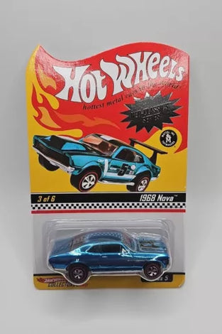 HOT WHEELS RLC NEO CLASSICS BLUE 1968 CHEVY NOVA