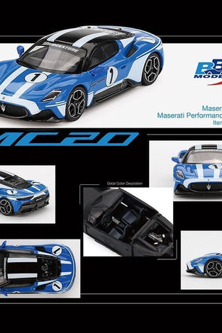 BBR Models 1:64 Maserati MC20 #1 Maserati Performance Experience – Blue
