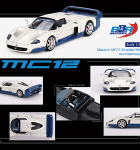 BBR Models 1:64 Maserati MC12 Stradale White