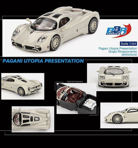 BBR Models 1:64 Pagani Utopia Presentation Grigio Rinascimento – Limited Edition