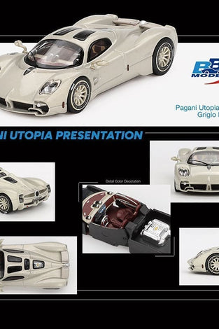 BBR Models 1:64 Pagani Utopia Presentation Grigio Rinascimento – Limited Edition