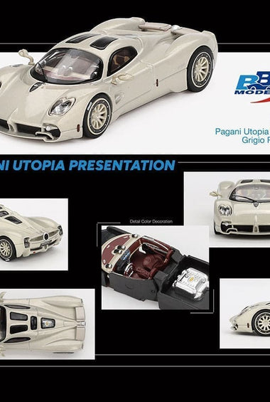 BBR Models 1:64 Pagani Utopia Presentation Grigio Rinascimento – Limited Edition