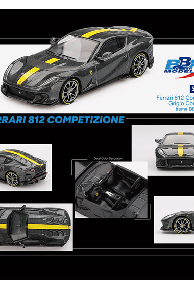 BBR Models 1:64 Ferrari 812 Competizione – Grigio Competizione- Limited Edition