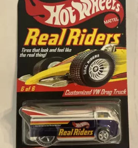 HOT WHEELS RLC REAL RIDERS BLUE CUSTOMIZED VW DRAG TRUCK