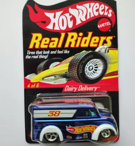 HOT WHEELS RLC REAL RIDERS BLUE DAIRY DELIVERY