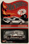 HOT WHEELS RLC CHROME CUSTOM MUSTANG W/BLACK STRIPES