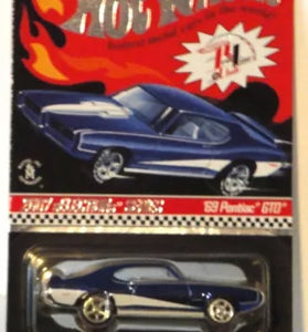 HOT WHEELS RLC BLUE '69 PONTIAC GTO #6839