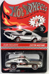 HOT WHEELS RLC CHROME CUSTOM MUSTANG W/BLUE STRIPES