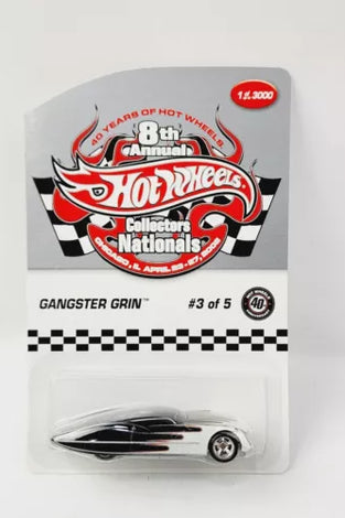HOT WHEELS 8TH NATIONALS BLACK/WHITE GANGSTER GRIN 1/3000