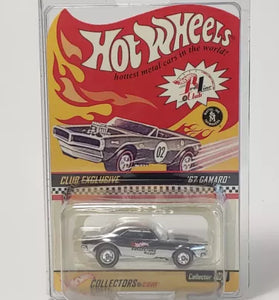 HOT WHEELS RLC CHROME '67 CHEVY CAMARO W/BLACK STRIPES
