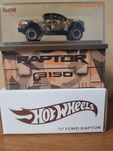ホットウィール RLC 限定フォード ラプター カモフラージュ。 Hot Wheels 2021 Red Line Club Car RLC Brown Camo '17 Ford