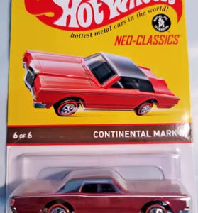 HOT WHEELS RLC NEO CLASSICS RED CONTINENTAL MARK III
