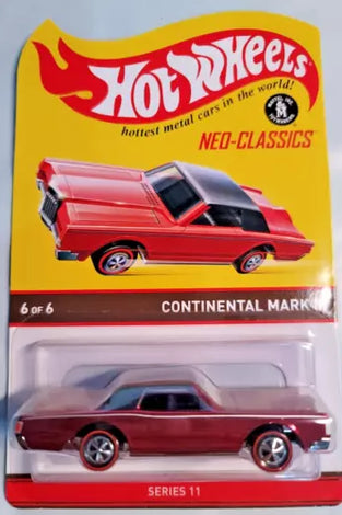 HOT WHEELS RLC NEO CLASSICS RED CONTINENTAL MARK III
